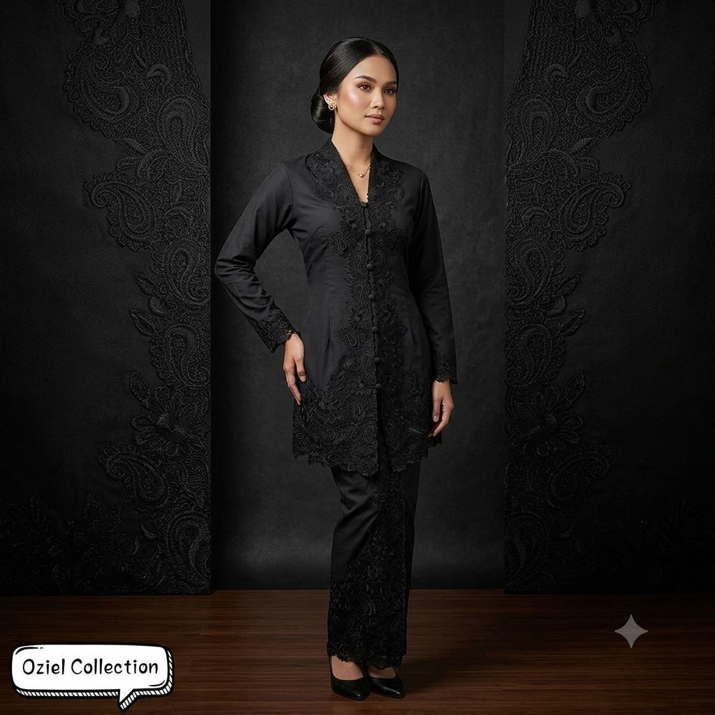 KEBAYA ENCIM BORDIL HITAM