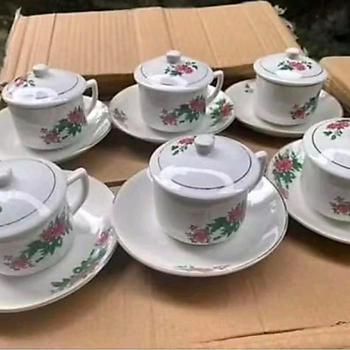 Flash Sale (6 Pcs) Lepek Rrt Lepek Bunga Lepek Kopi Lepek Jadul Original