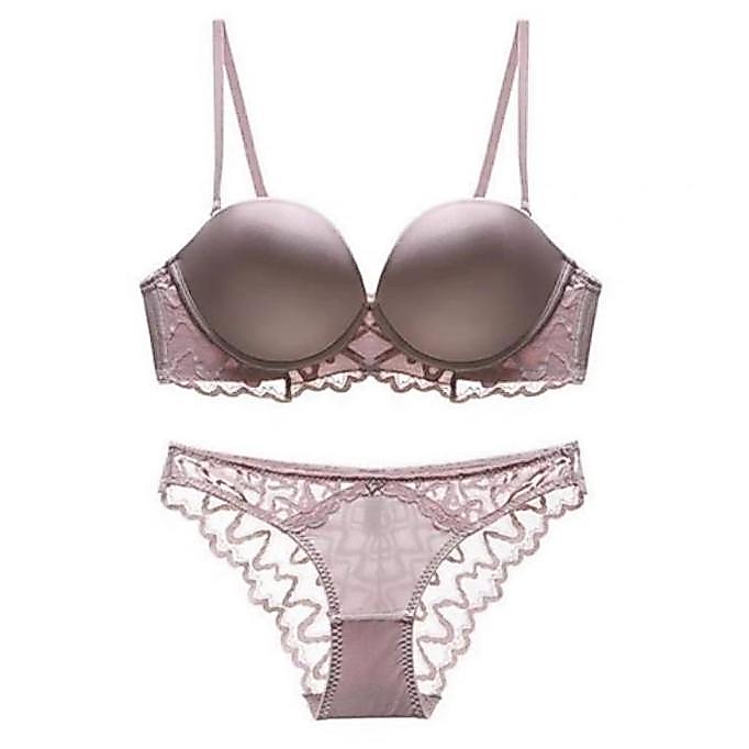 Clover Bra Set Setelan Cd Celana Dalam Dan Bh Push Up Renda Underwire Kawat Beha Kemben Straples Pes