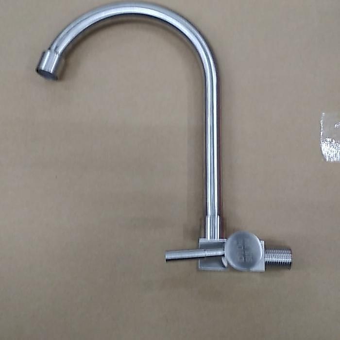 Ada Stok kran sink tembok stainless/kran kitchen sink dinding/dapur model toto