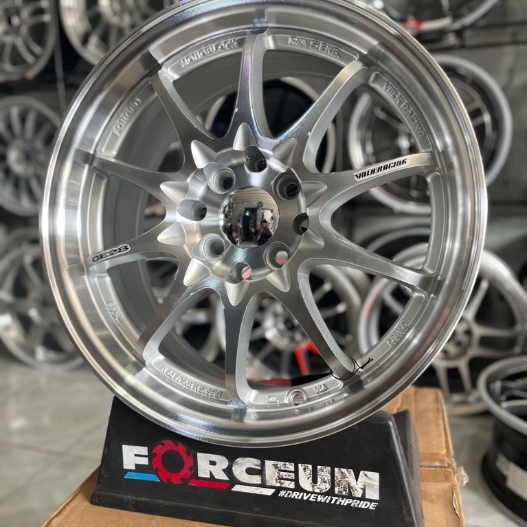 velg ce28 r16 full polish pcd 4x100/114 kondisi baru