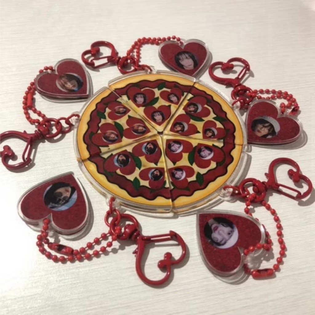 Red Velvet Keychain Pizza Slice
