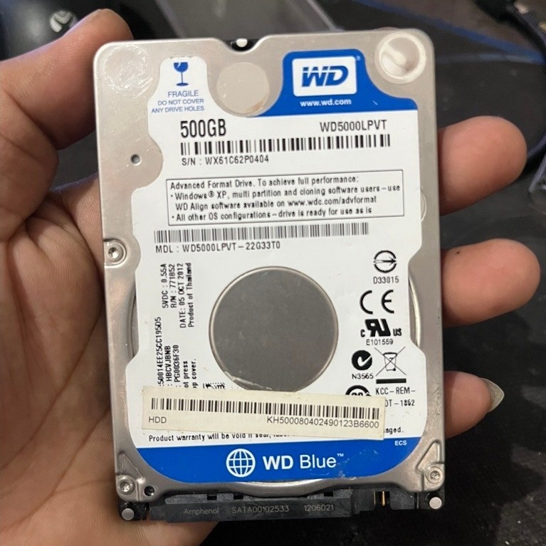Hardisk Internal 500GB WD blue sentinel 100%