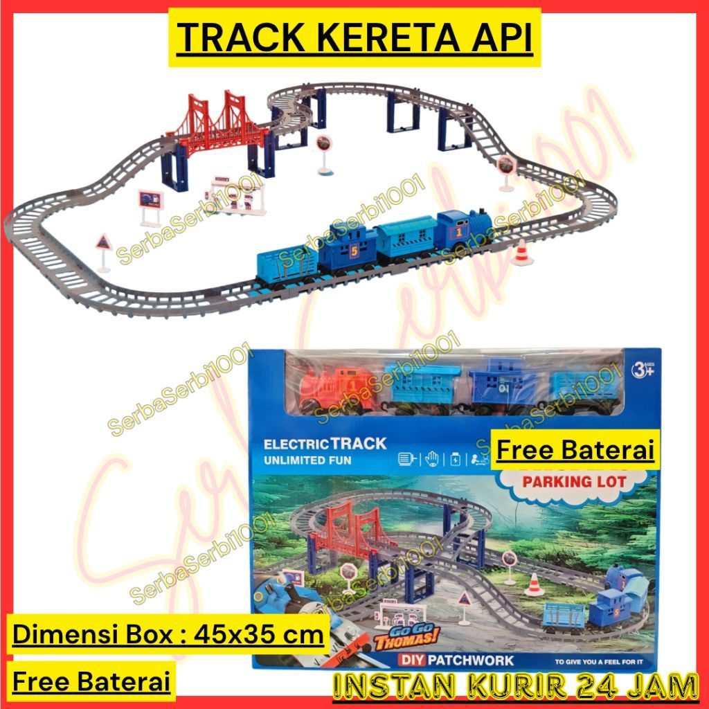 (FREE BATERAI) MAINAN KERETA API / TRACK KERETA API