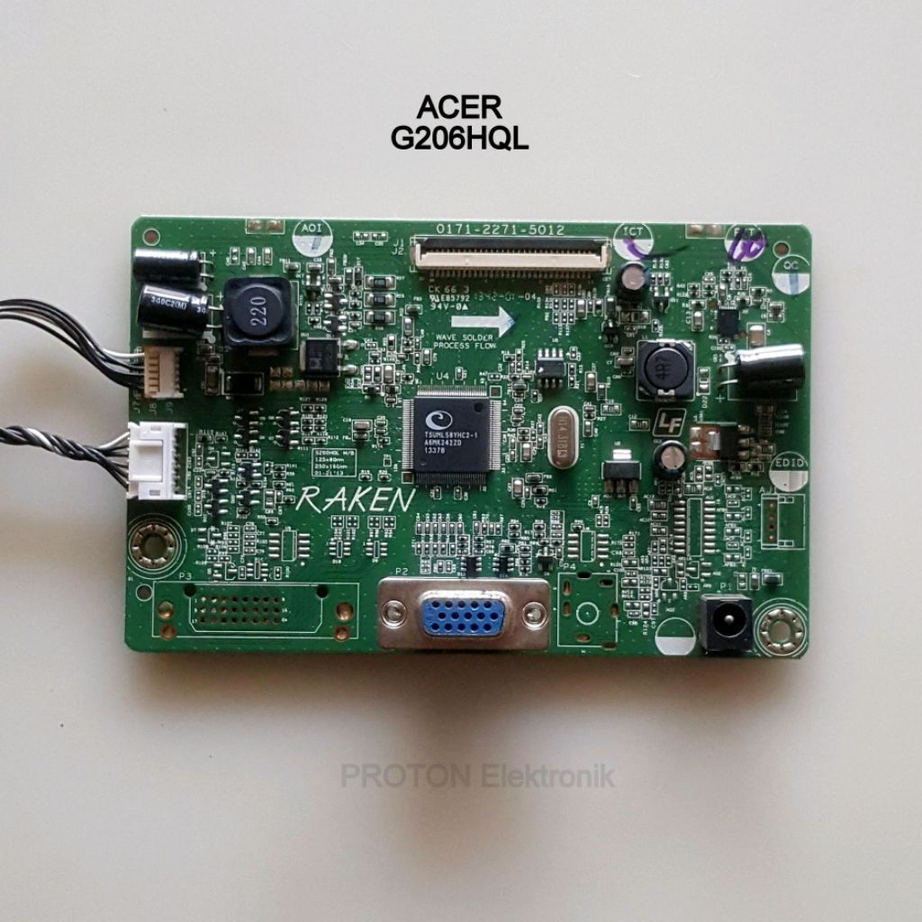 Mainboard LED Monitor Acer G206HQL C b UM.IG6SS.C02 Mesin LCD Monitor Matherboard RAKEN 0171-2271-50
