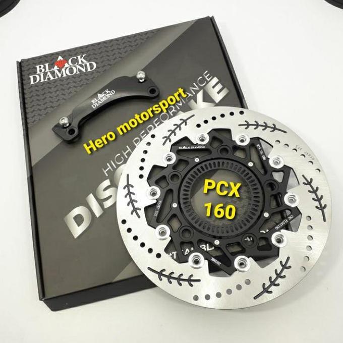 Disc Piringan Cakram Depan Blackdiamond PCX 160 ABS Piringan Nyatuh Sensor 260mm Plus Breket Best