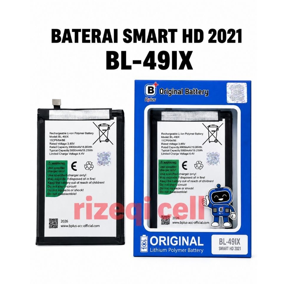 BATERAI / BATTERAI BL-49IX SMART HD 2021 BL49IX LITHIUM POLYMER BATTERY 5000mAh