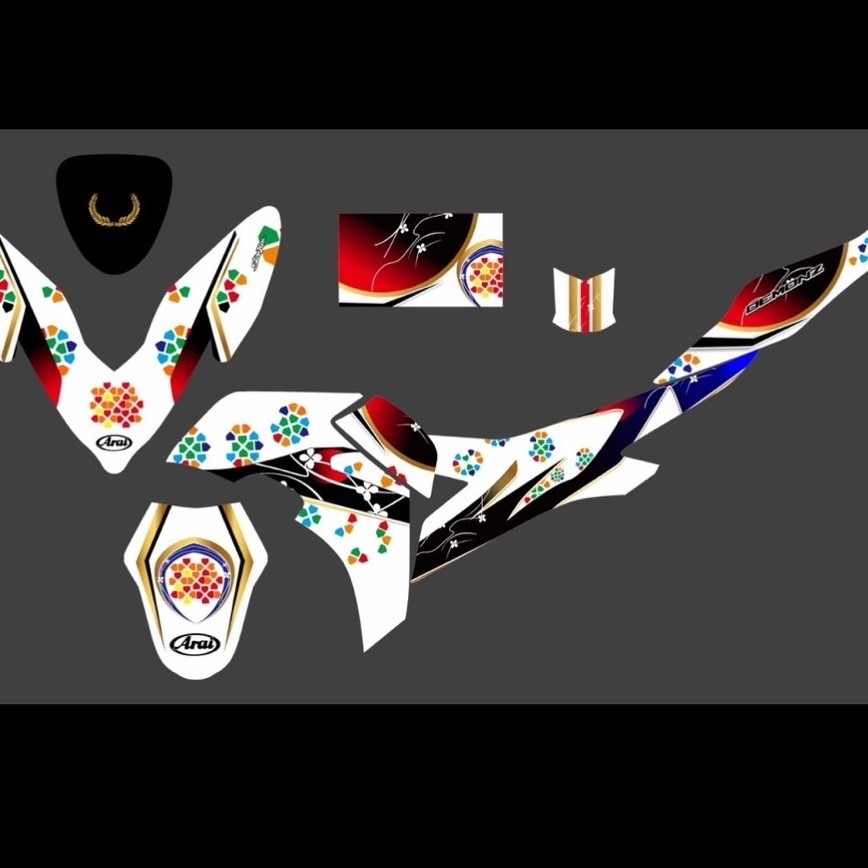 DECAL FULL BODY HALUS MOTIF DESIGN ARAI NAKAGAMI AEROX NEW/OLD