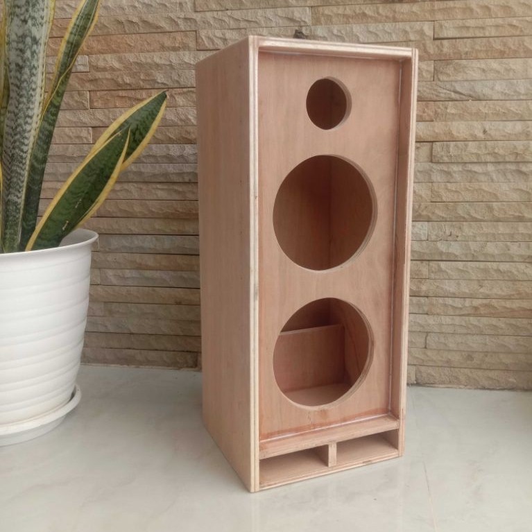 Box Speaker 10 inch Double + Lubang Tweeter 3 Inch