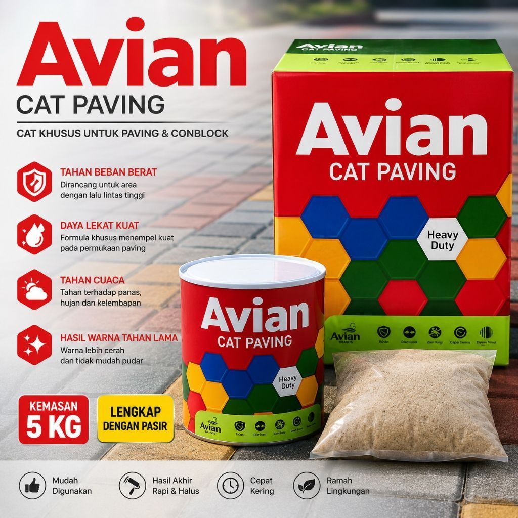 Cat paving Avian kemasan 5kg, Avian Paving paint 5kg
