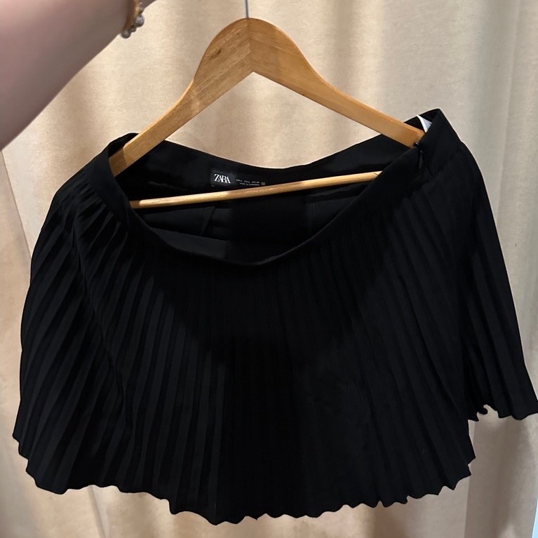 zara black skort / pleated skort / tennis skort