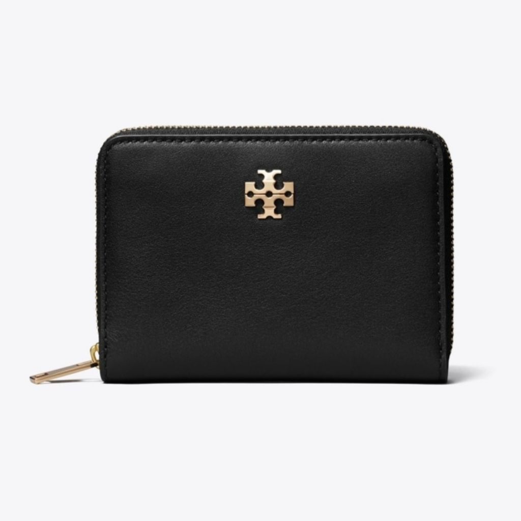 Dompet Tory Burch Carter Zip Coin Case Black Preloved Ori