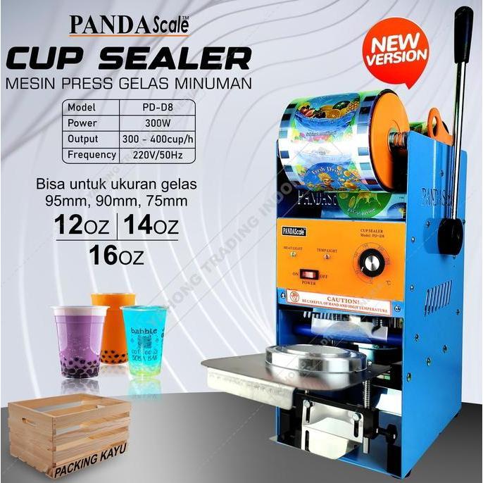 NEW Mesin Cup Sealer Alat Pres Gelas Minuman Press Cup Sealer + KAYU