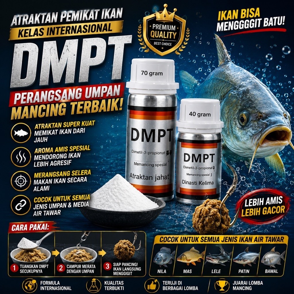 DMPT Atraktan Pemikat Ikan Kelas Internasional - Perangsang Umpan Mancing Terbaik - Pancing, Alat