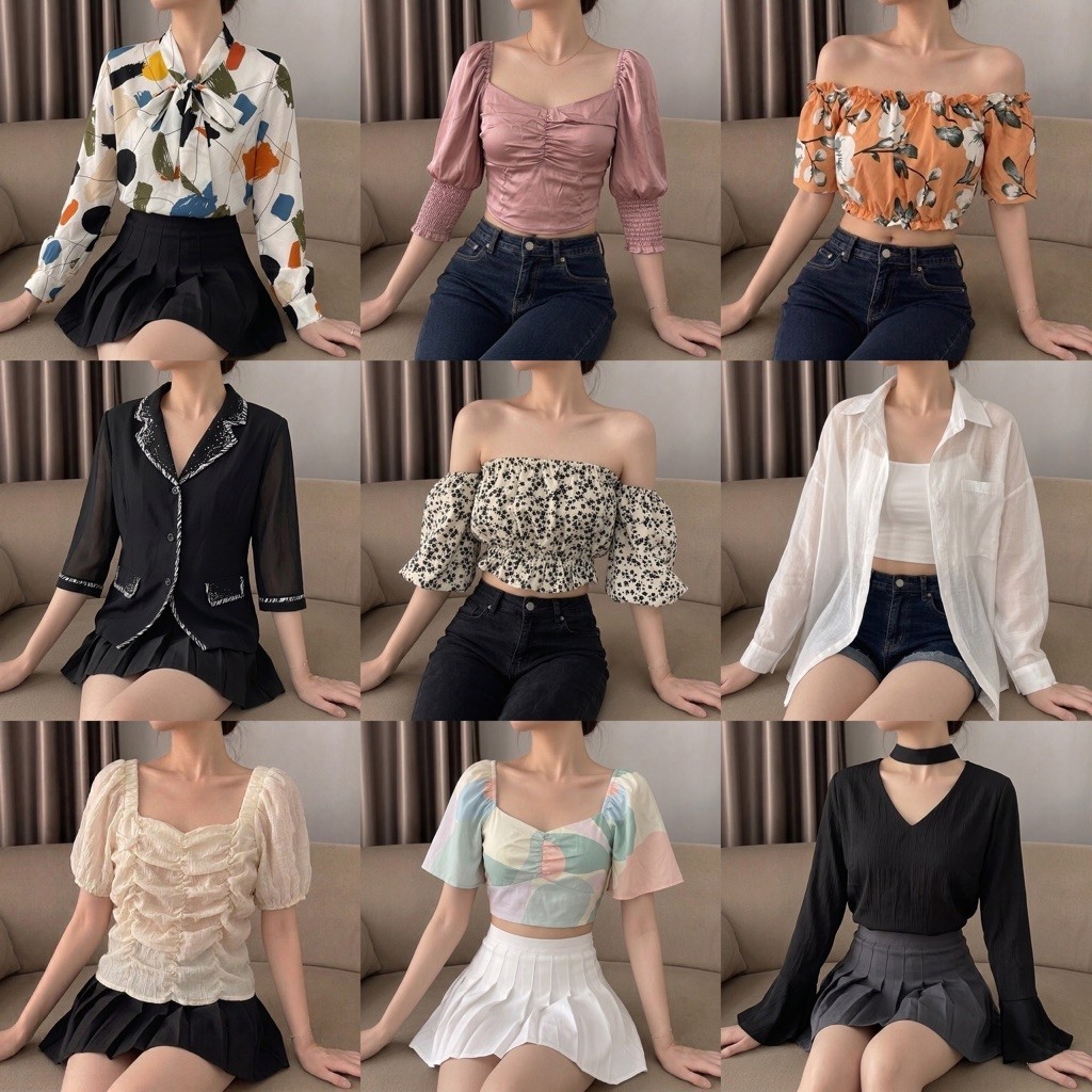 (KATALOG 1) Atasan Wanita Kemeja & Blouse - Korean Top Premium