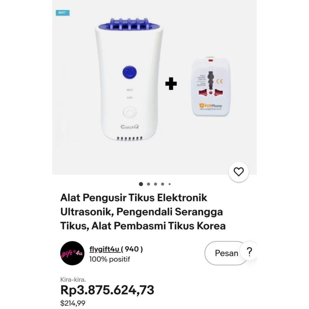 Alat Pengusir Tikus ElektronikUltrasonik, Pengendali Serangga
Tikus, Alat Pembasmi Tikus Korea