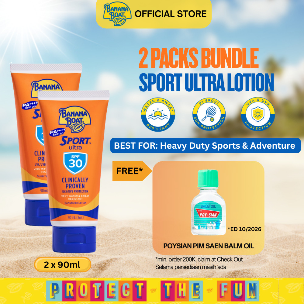 [2 PACK] Banana Boat Sunblock Sport SPF 30 90 mL