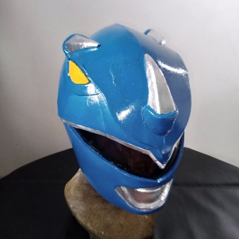 Power rangers biru helmet cosplay