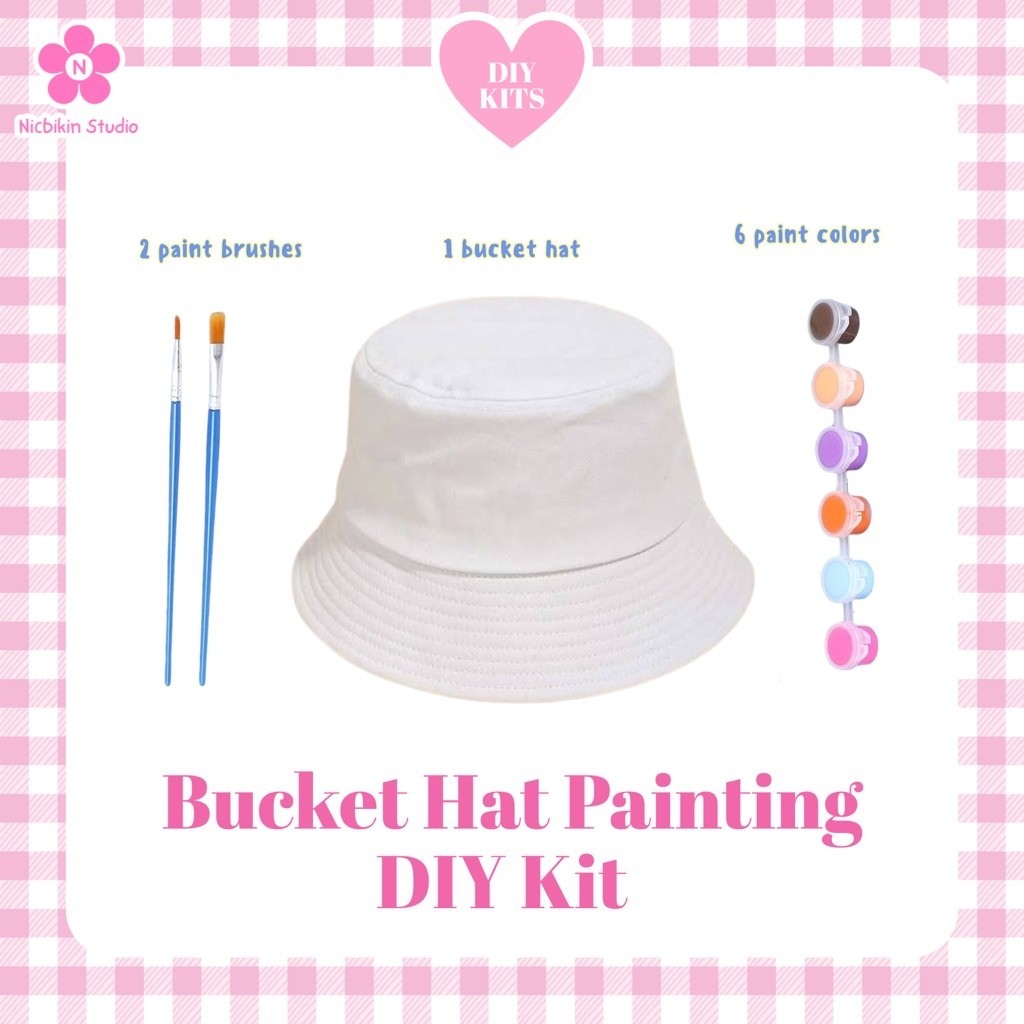Bucket Hat Painting | DIY Kits Nicbikin Studio
