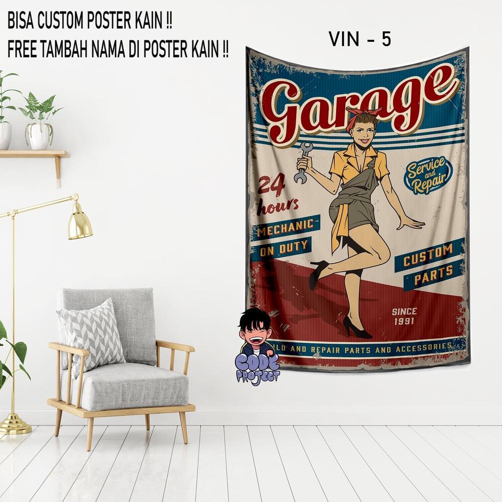 POSTER KAIN RETRO VINTAGE - dekorasi dinding kamar retro vintage - pajangan dinding vintage - bahan 