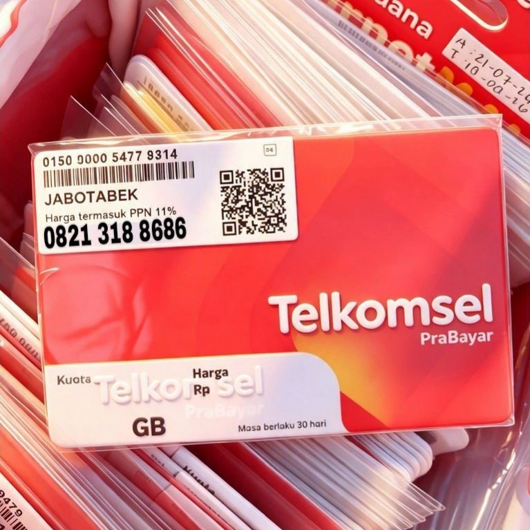 NOMOR CANTIK TELKOMSEL SIMPATI 11 4G 5G 8686 - O821 318 8686