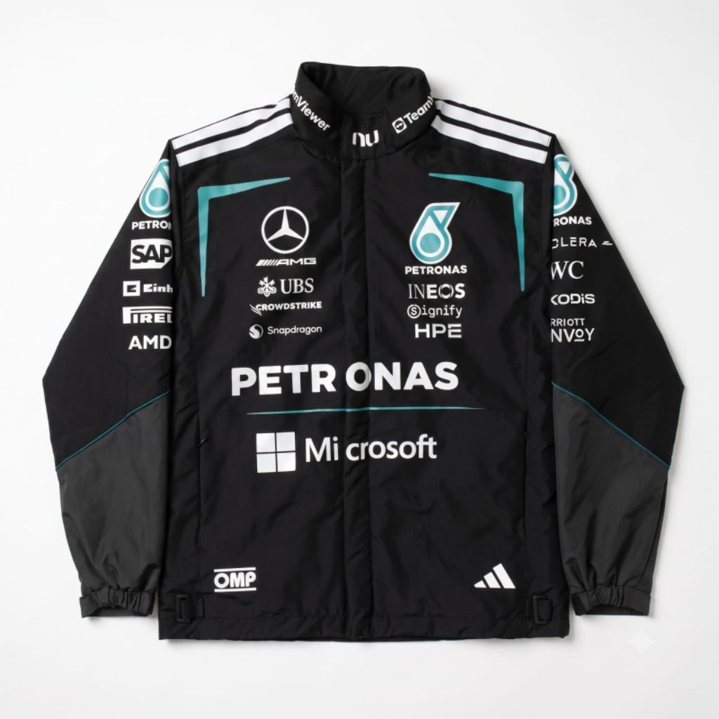 Jaket Wearpack Mercedes Racing Suit Black AMG Petronas 2026