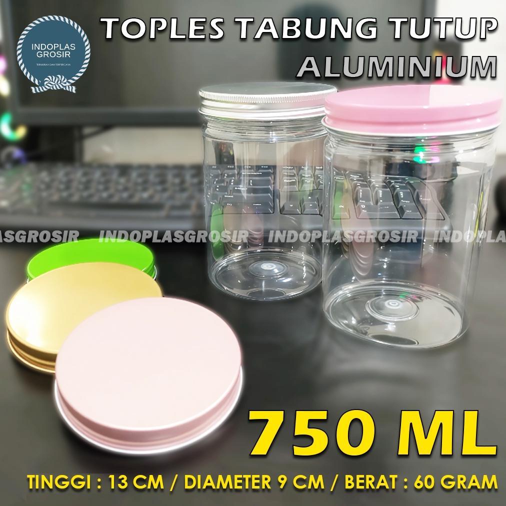 TOPLES PLASTIK 750ML / TOPLES TABUNG 750ML / TOPLES SILINDER 750ML TUTUP ALUMINIUM