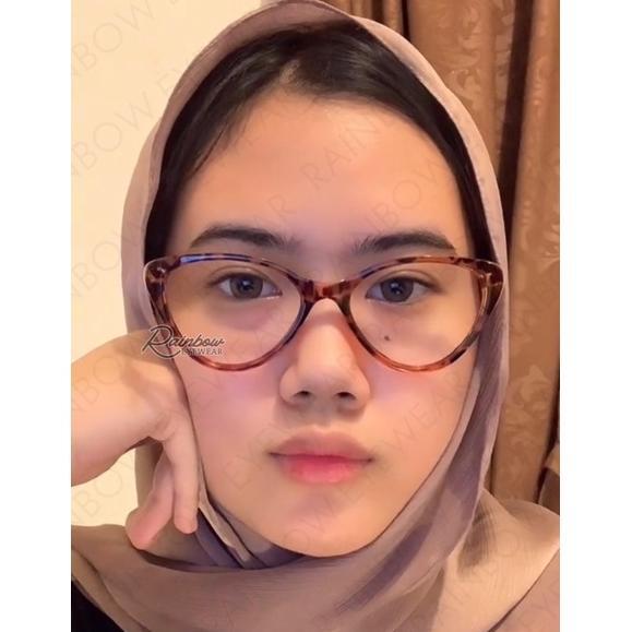 Termurah Rainbow Eyewear - Frame Cat Eye Kode (Fumi)