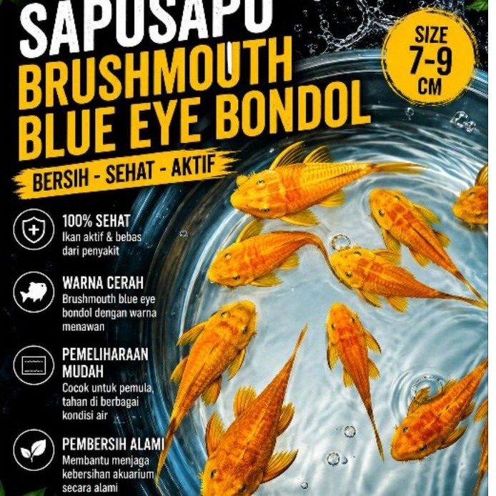 brushmouth blue eye / pleco 144 blue eye size 7-9cm(1 pair)