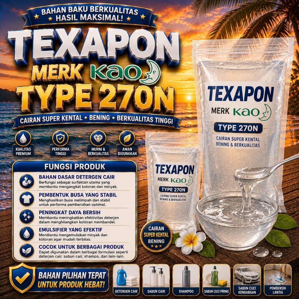 Texapon merk KAO tipe 270N - Busa sangat melimpah