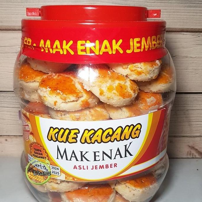 Makenak Kue Kacang Toples 900gr Kuwe Kering Biscuit Enak Kilograman Asli Jember Mak Enak Jember