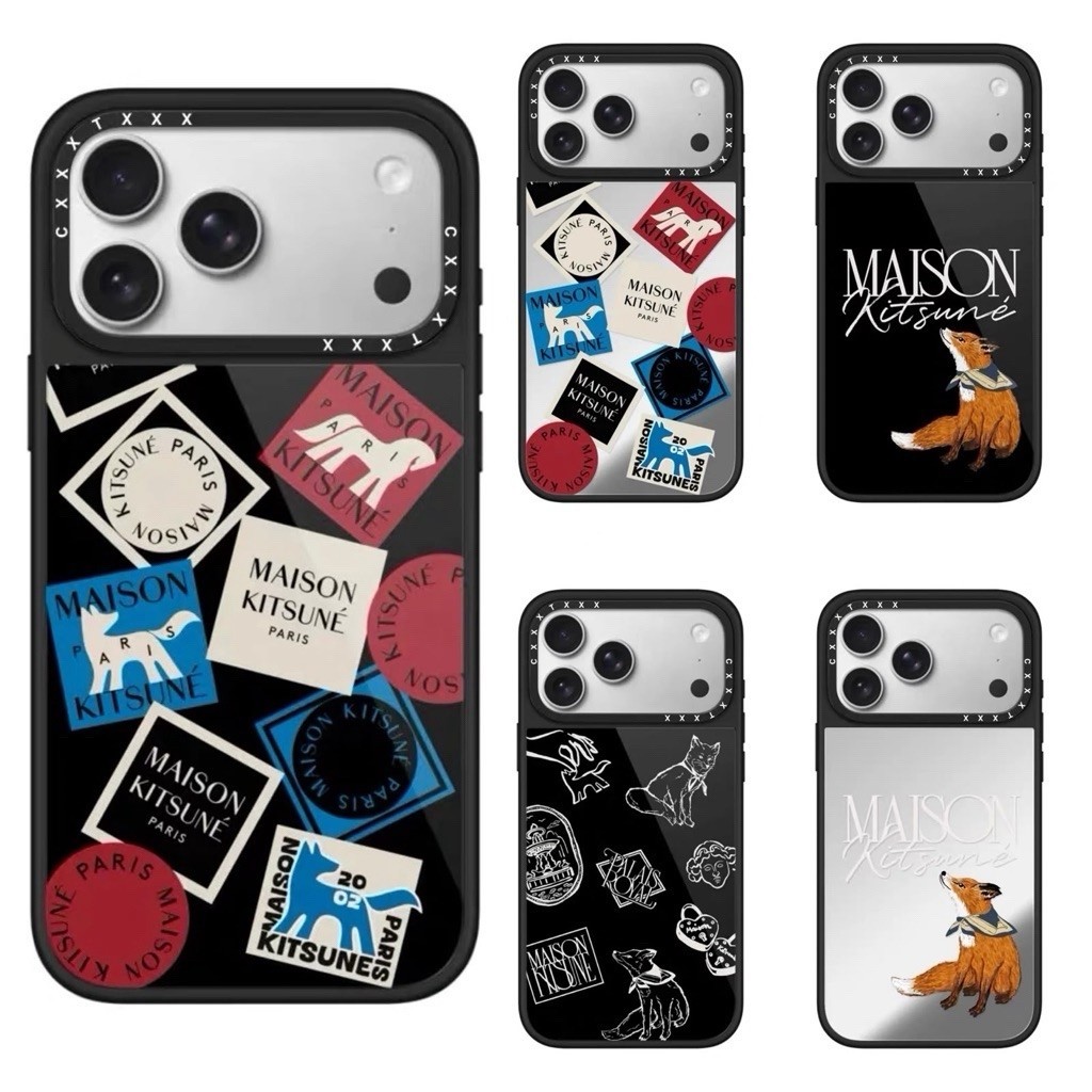 Case Maison Kitsune Mirror Magsafe Phone Case for IPhone 17 17 pro 17 promax  12 promax 13 promax 14