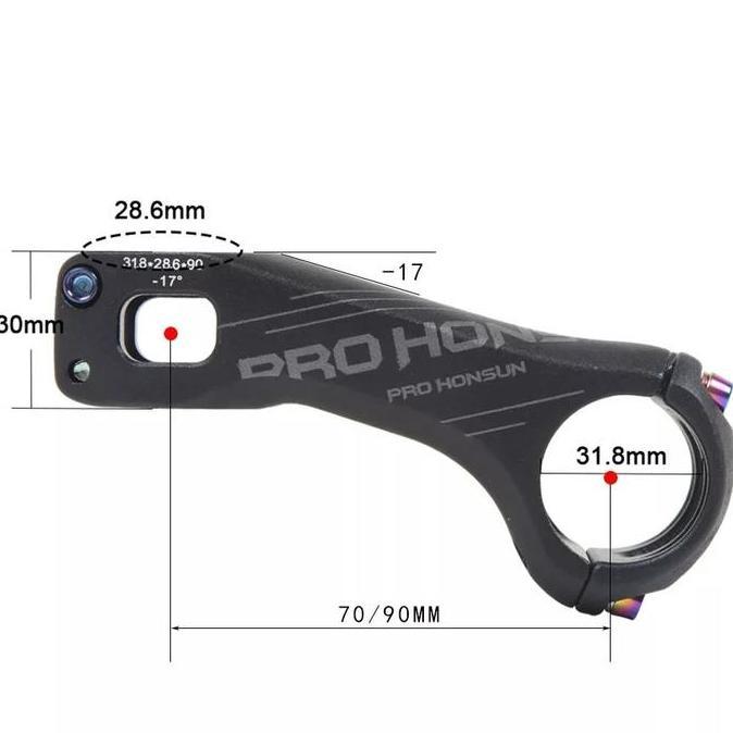 Promo Stem Honsun Alloy 90mm 17 derajat Diskon