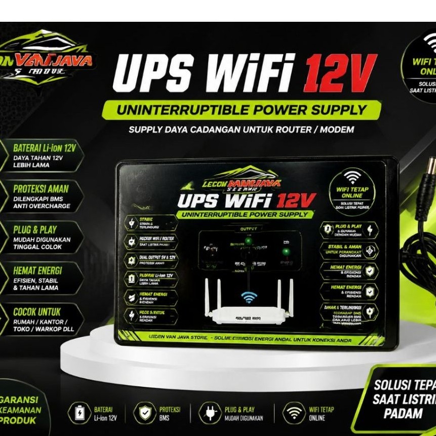 UPS WIFI 12V Buat Backup WIFI dan CCTV ANTI MATI LAMPU