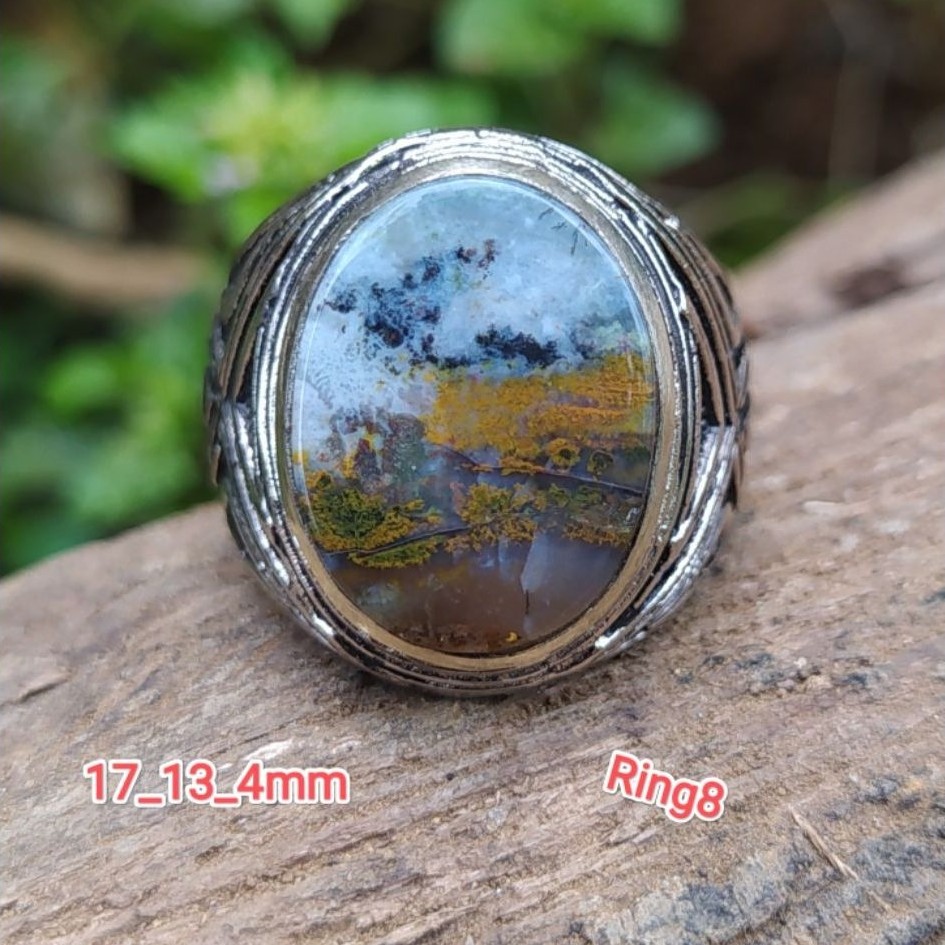 {BISA COD} batu akik cincin pancawarna garut cristal tembus cahaya berkualitas