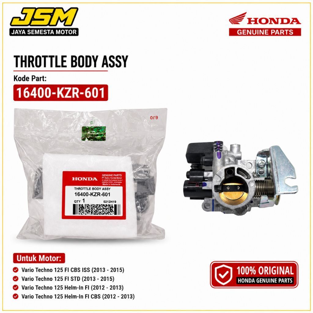 16400-KZR-601 Throttle Body Throttle Body Assy Vario 125 FI Old Original ORI 100%