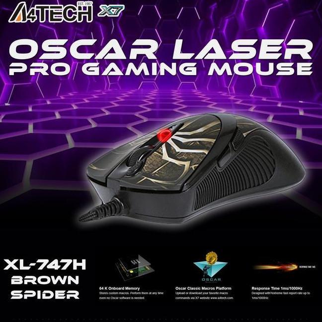 Gaming X7 Xl747 Spider Oscar Mouse Anti Vibrate Laser