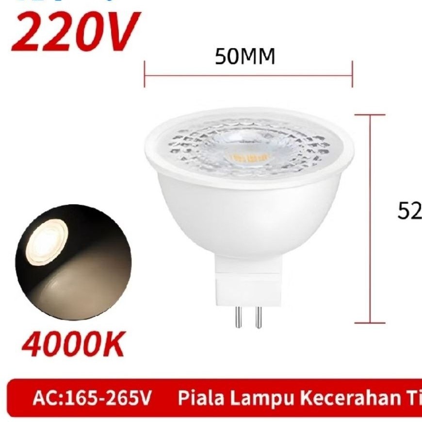 Bossecom Led Mr16 220v 7w 4000k / Led Mangkok