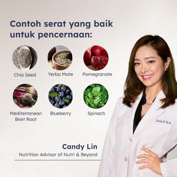 Beautyhealth- [Hadiah Gratis] Nutri & Beyond Fiber Drink Dengan Buah Dan Sayur Rasa Mixberry