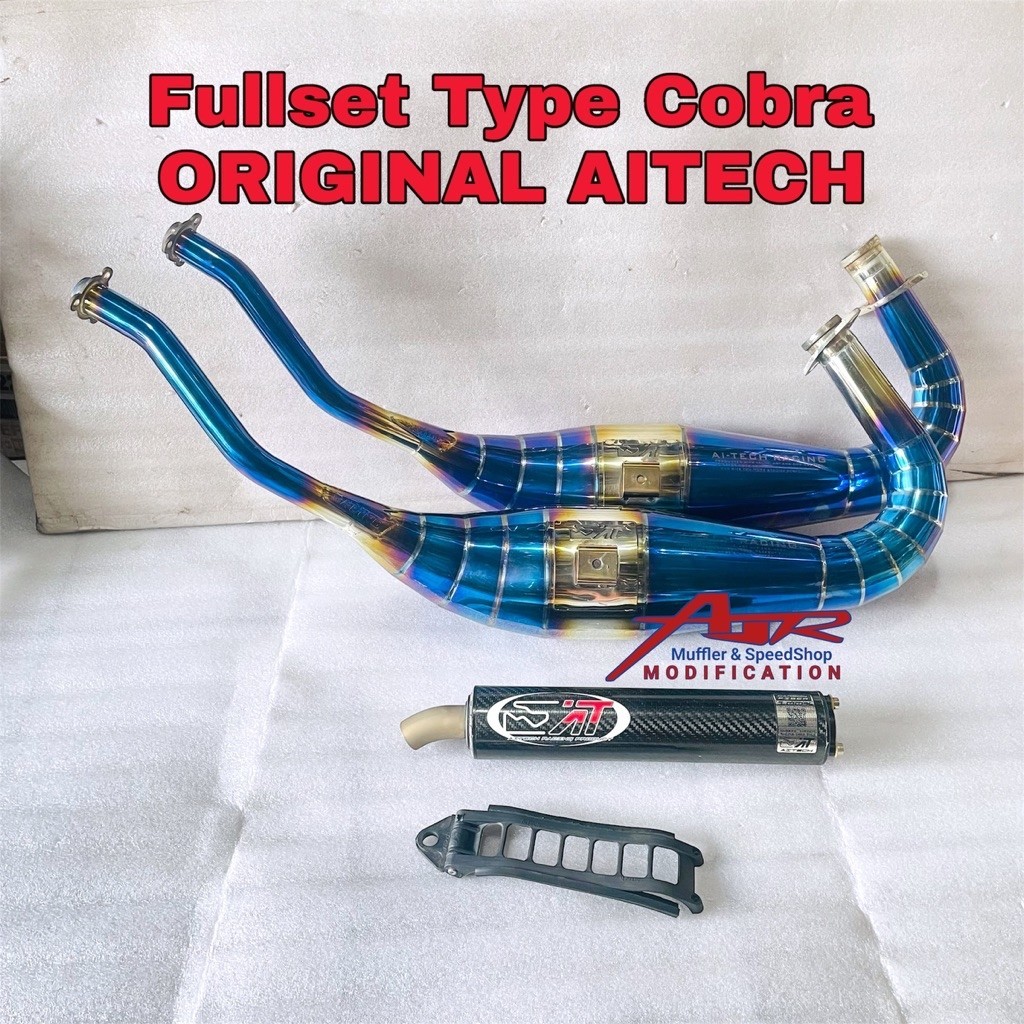 Knalpot Racing Aitech ORIGINAL Bluemoon Rainbow Cobra & NonCobra Standar Gen 4 Karbon Kawasaki Ninja