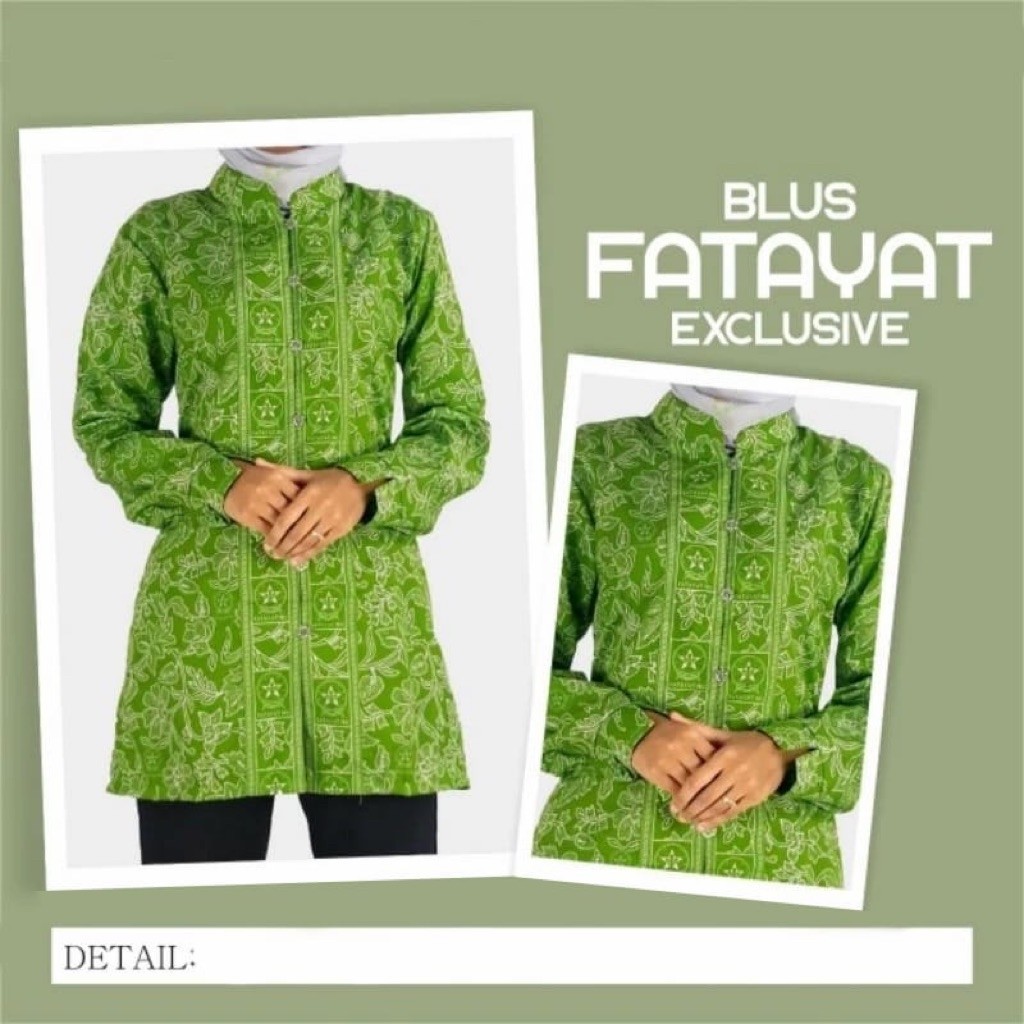 Baju Fatayat NU terbaru, Blus tunic fatayat NU, Seragam Fatayat NU terbaru