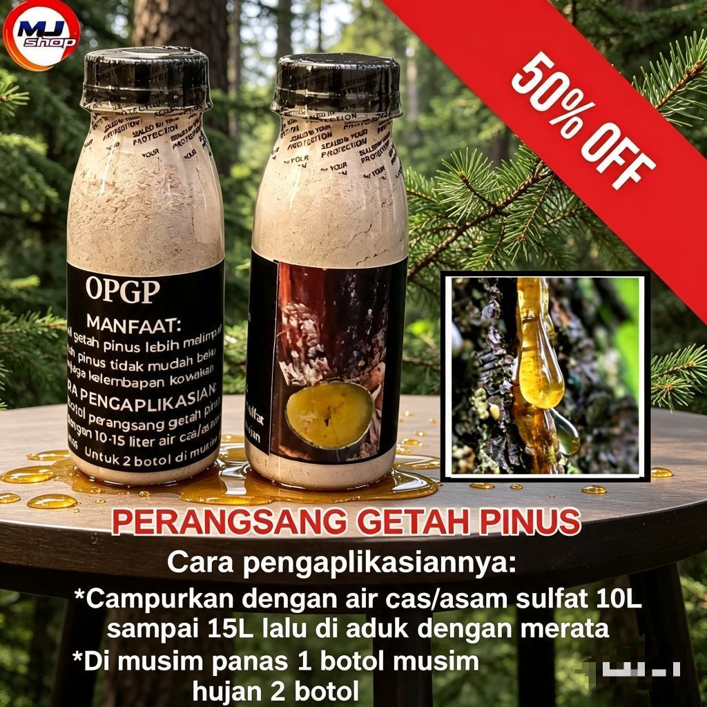 Zat Perangsang Getah Pinus SUPER – Hasil Melimpah
