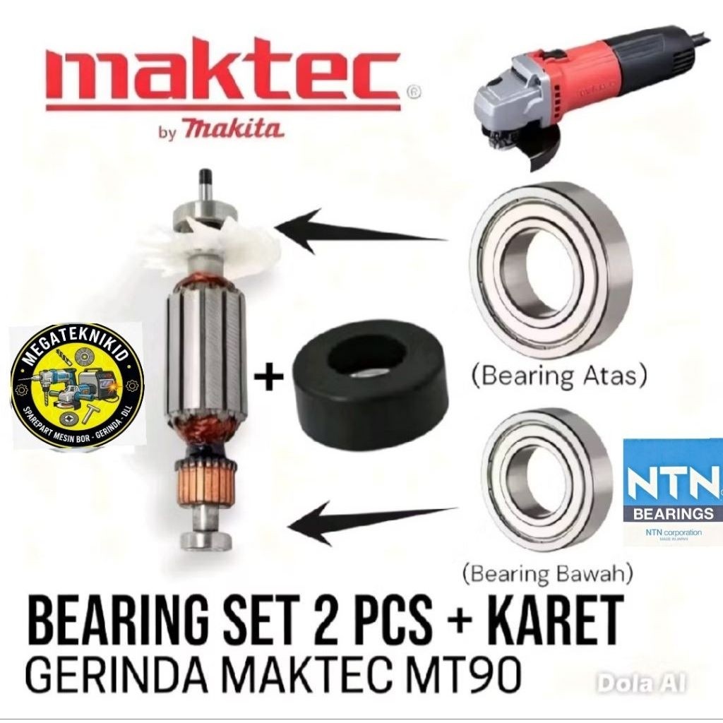 bearing klaher gerinda maktec mt 90/laher mesin gerinda tangan maktec mt 90
