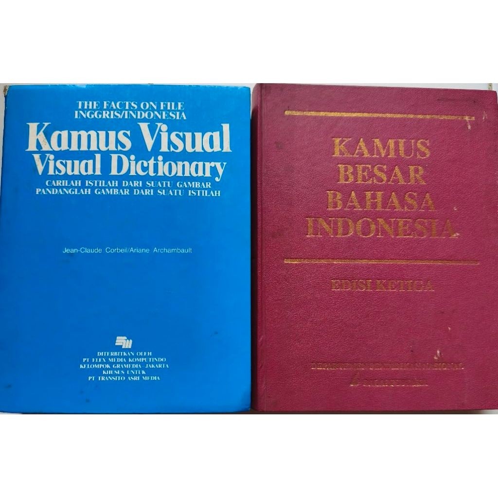 KAMUS VISUAL VISUAL DICTIONARY/KAMUS BESAR BAHASA INDONESIA BEKAS ORIGINAL