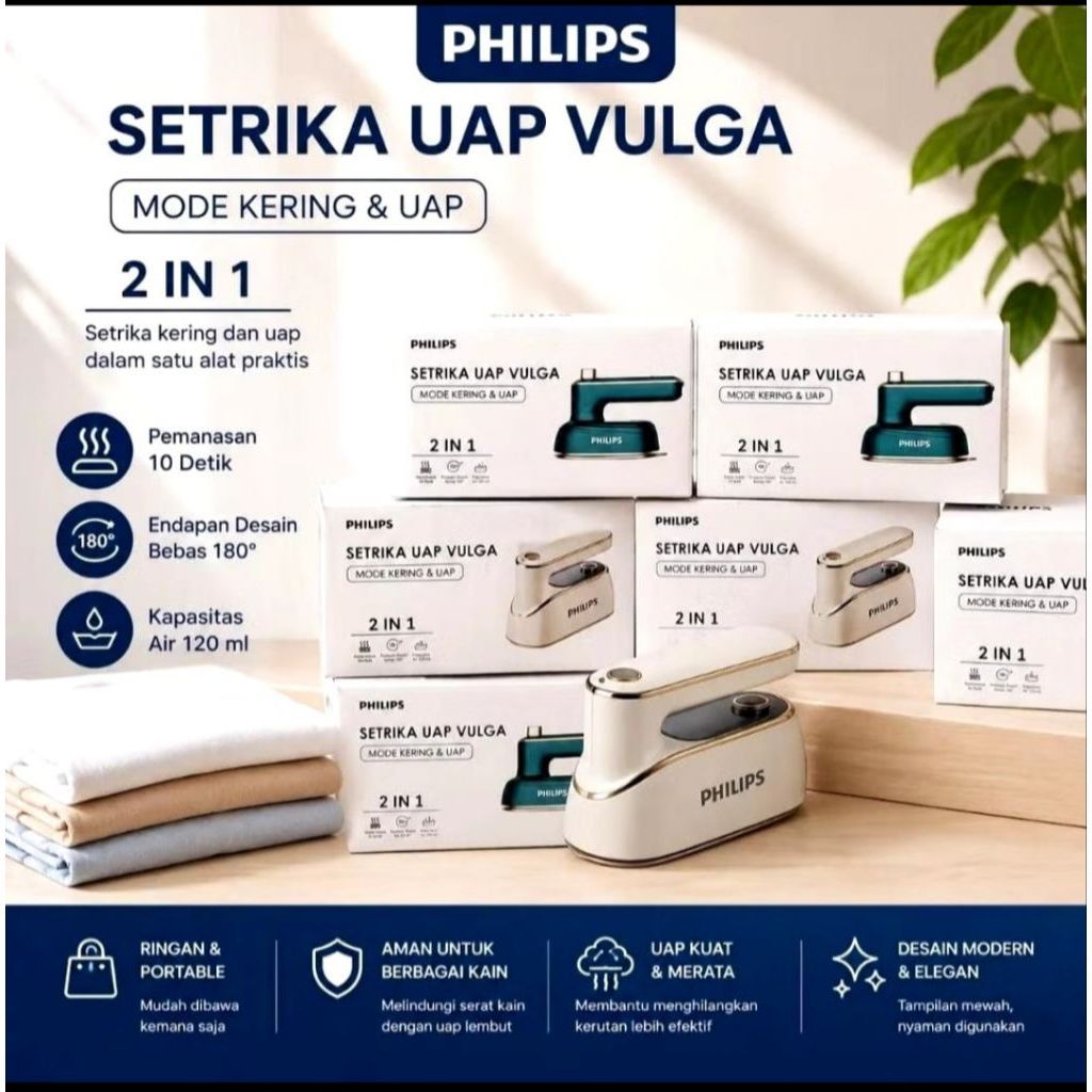 strika uap mini portable philips stean iron mini