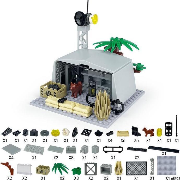 KASDIUM 1Set Mainan Militer Diorama Pos Komando / Mainan Tentara Mini / Mainan Militer