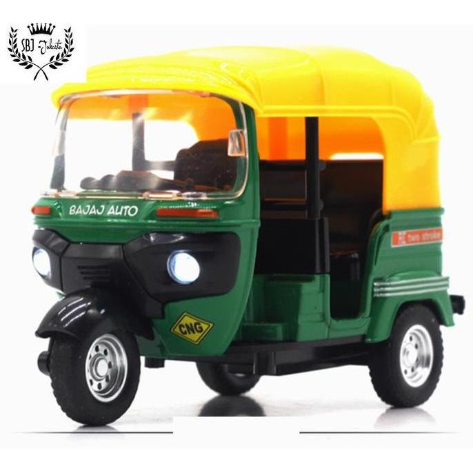 Diecast Miniatur Tuktuk Thailand BAJAJ BAJAY BEMO Klasik Skala 1:14 Metal Alloy Series