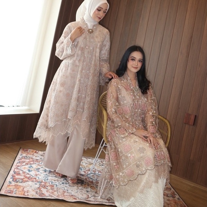 ALFATEEMA - MALYA TUNIC kebaya chantilly lace brukat tulle tile
