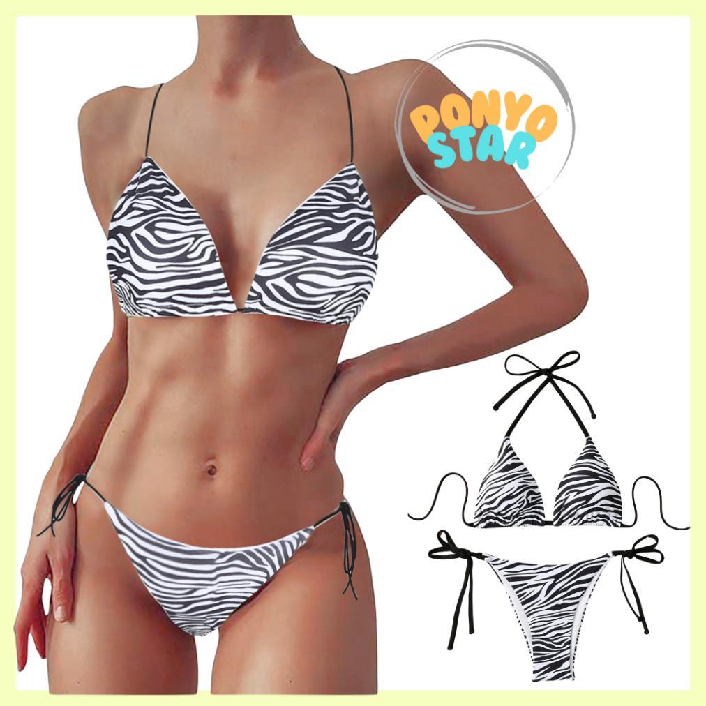 Harga Spesial 557 Lingerie 1 Set Cd Bh G String Wanita Dengan Busa Cup Beachwear Bahan Katun Bikini 