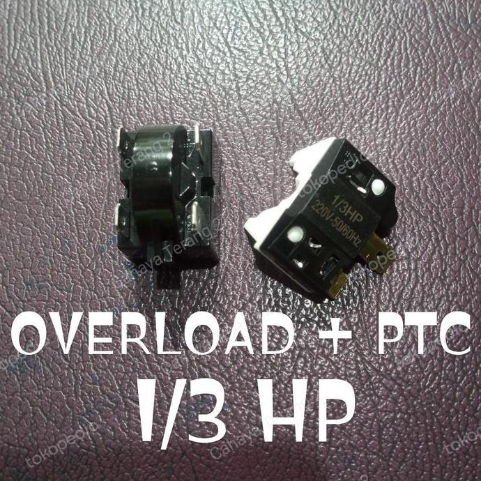 PTC RELAY + OVERLOAD KULKAS FREEZER BOX (1SET) BARU